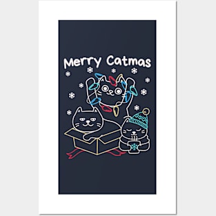 Merry Catmas Posters and Art